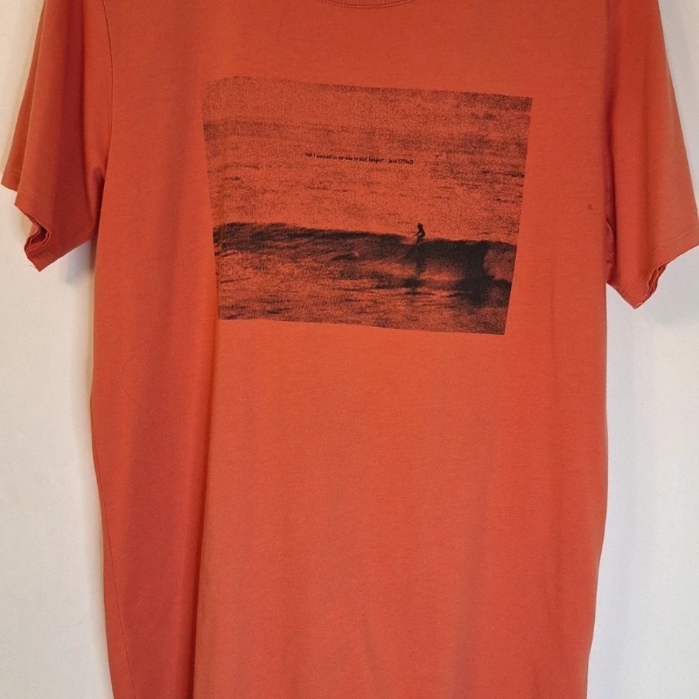 O'Neill Orange Short Sleeve Tee with Seascape Print